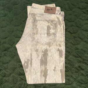 PRPS Men's Beige and Gray Relaxed Jeans